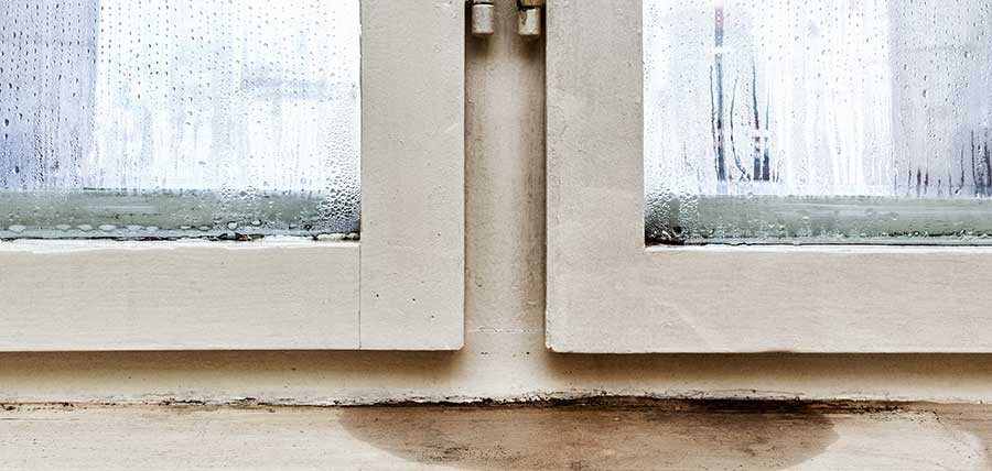 Vochtige ramen binnenkant